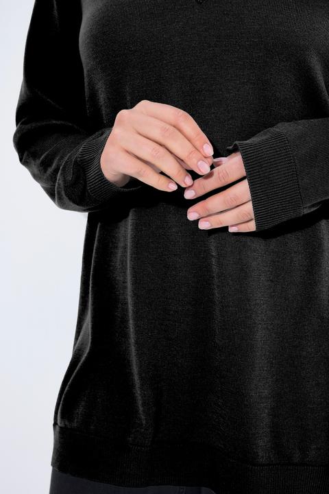 Produktbild Ulla Popken Pullover, V-Ausschnitt, Langarm, weicher Feinstrick (42, 44)