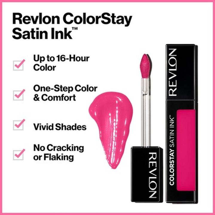 Actual product image Revlon ColorStay Satin Ink Lipstick Partner In Crime 007 (007 Partner In Crime)
