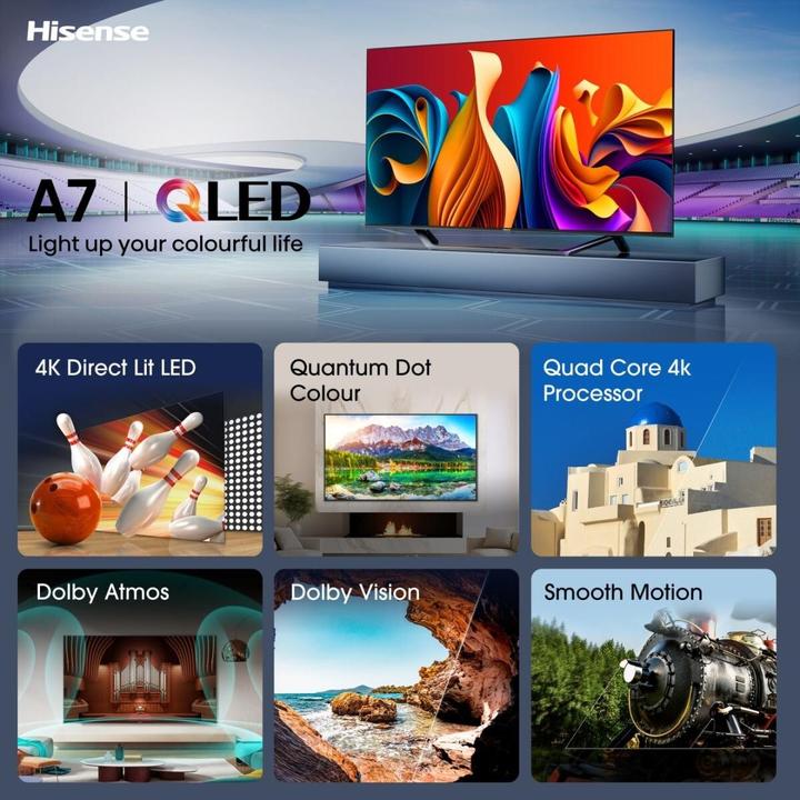 Actual product image Hisense TV 43A7NQ (43", QLED, UHD, 2024)