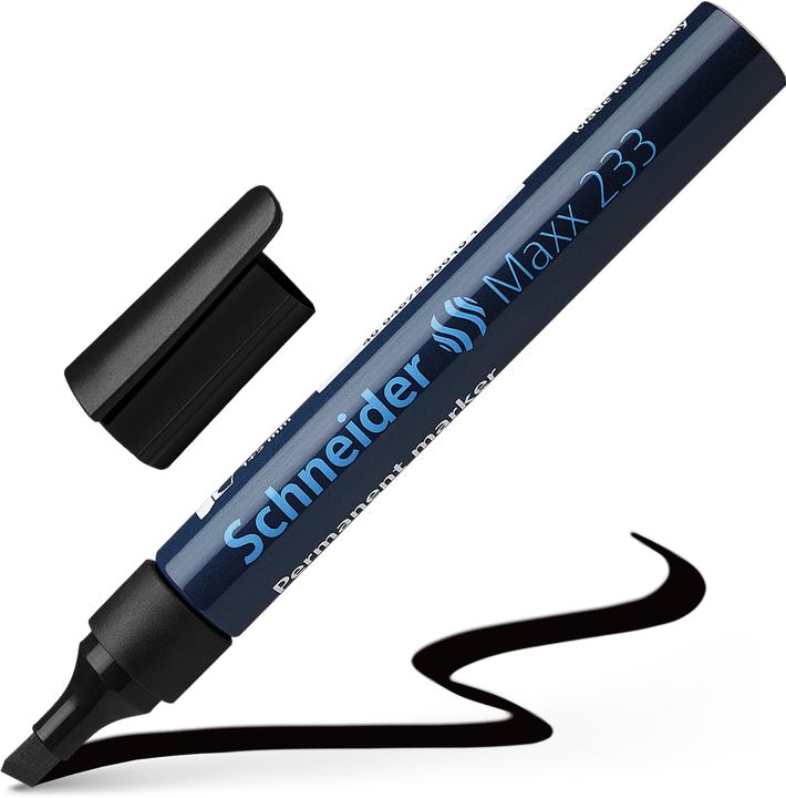 Actual product image Schneider Maxx 233 permanent marker Line width: 1-5 mm Ink colour: black (1x)