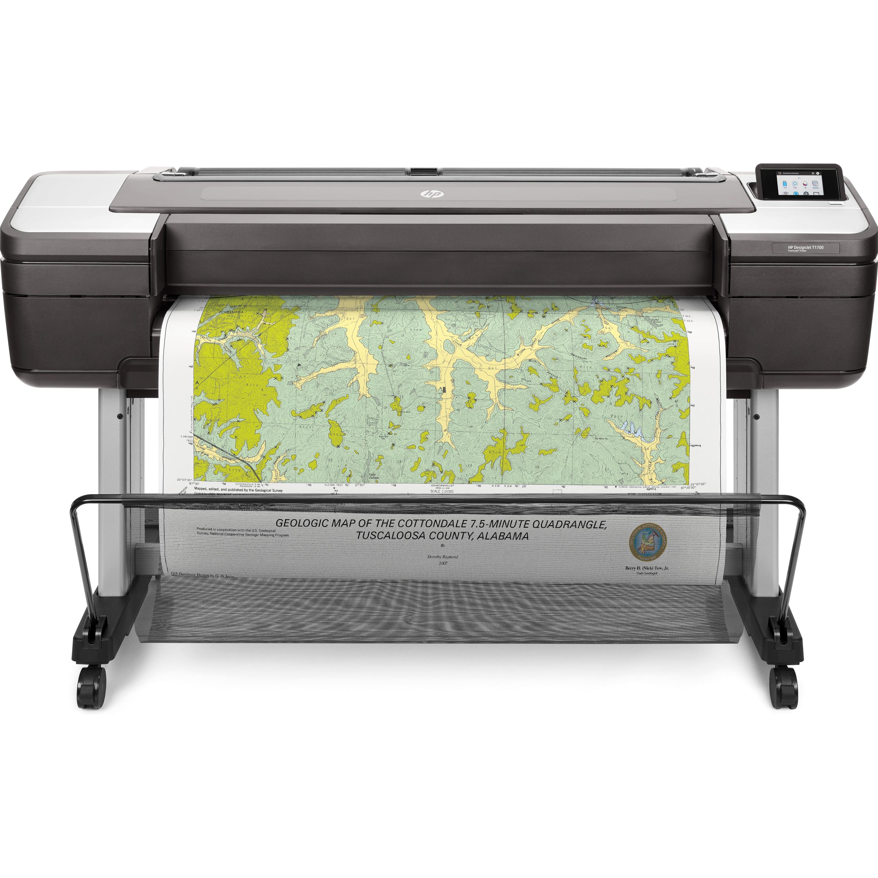 HP T1700, 44" DesignJet (Tintenpatrone, Farbe), Drucker, Schwarz