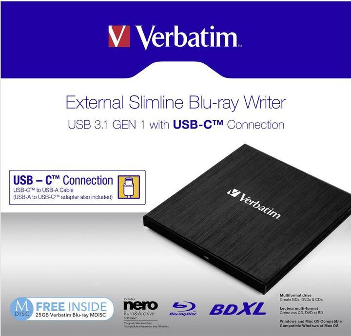 Produktbild Verbatim Slimline (Blu-ray Brenner)