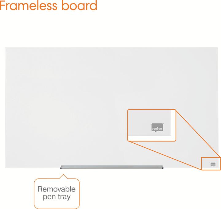 Image du produit Nobo Plaque de verre diamantée 126 x 71 cm (126,5 x 71 cm)