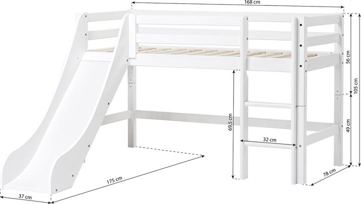 Immagine prodotto Hoppekids BASIC Halfh.w.slide e curt. (90 x 200 cm)