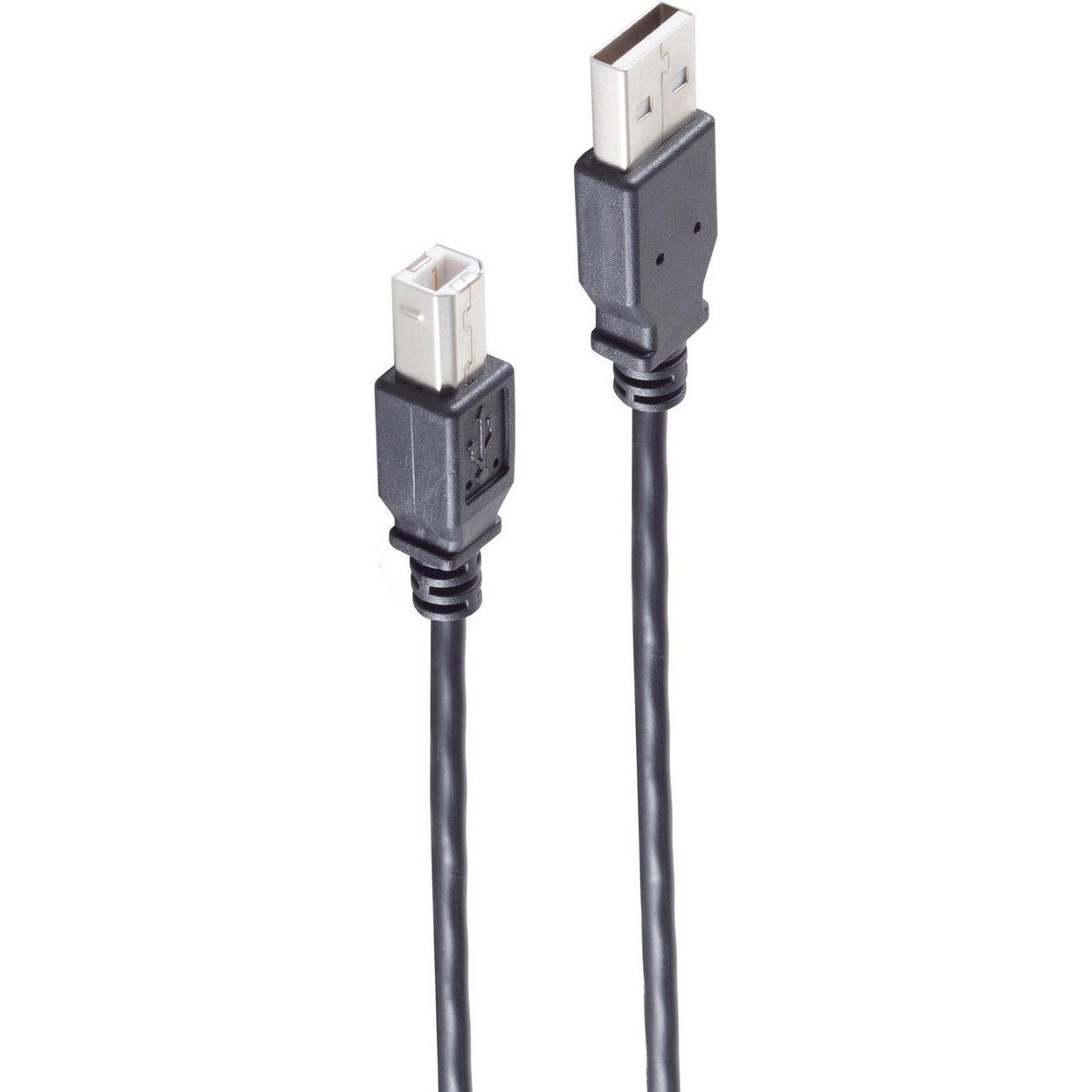 Shiverpeaks SHVP 13-23015 USB A> B Stecker, 0,5 m (0.50 m, USB 2.0), USB Kabel