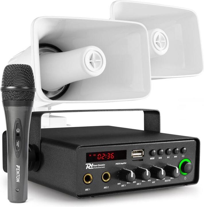 Power Dynamics auto - - con 2 altoparlanti e Bluetooth - 30W - 12V