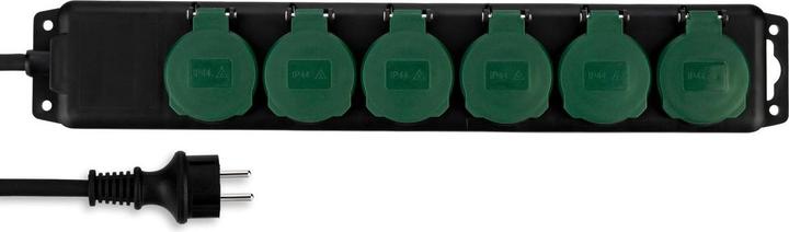 Image du produit REV Bâti de prises IP44 6 voies 1,4m (6x, CEE 7/3, 1.40 m)