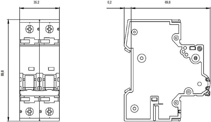 Immagine prodotto Siemens SIEM 5SY6210-7 Interruttore miniaturizzato C10A 2p