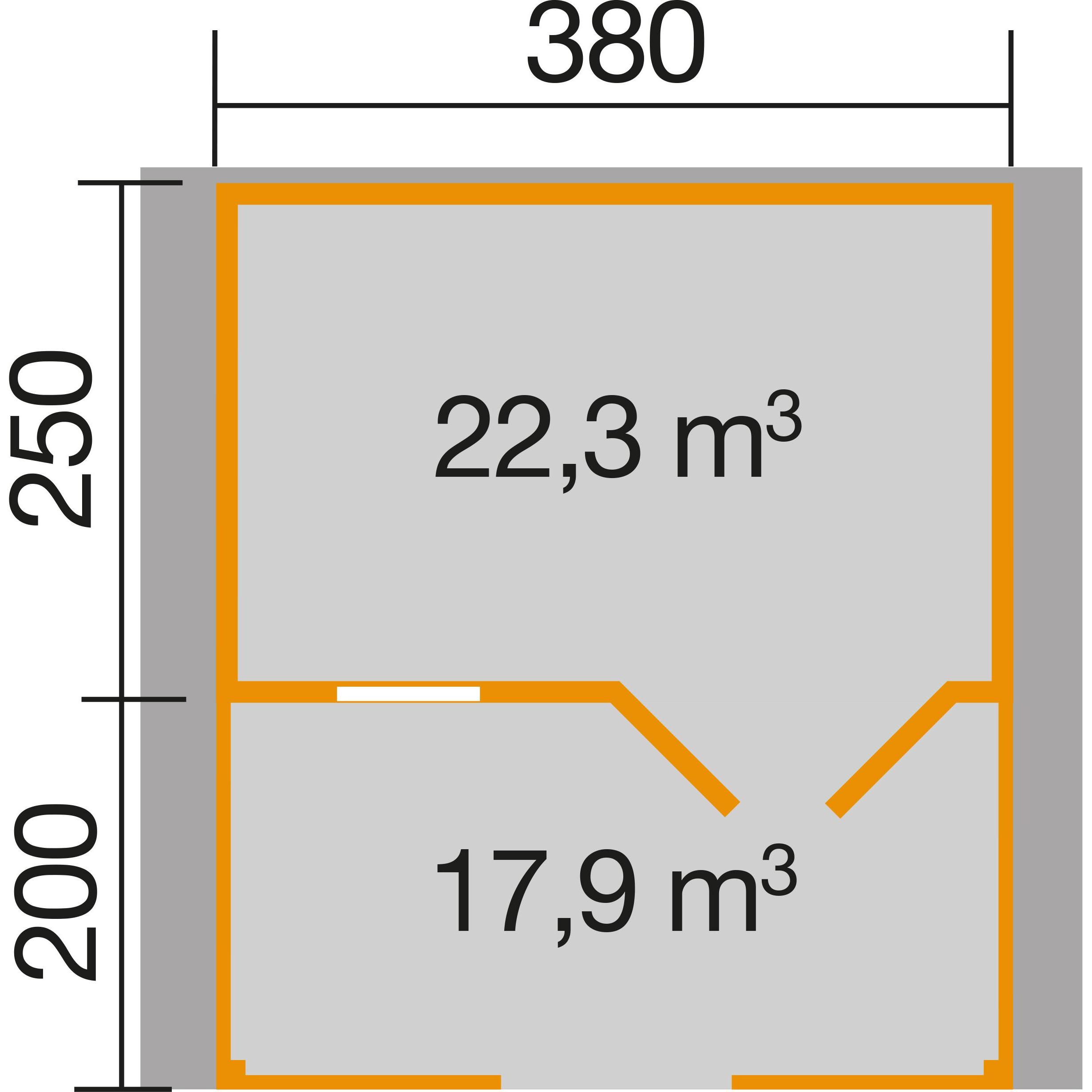 Thumbnail - Weka Holzbau, Gartenhaus + Gartenschrank, 111 B Gr.1