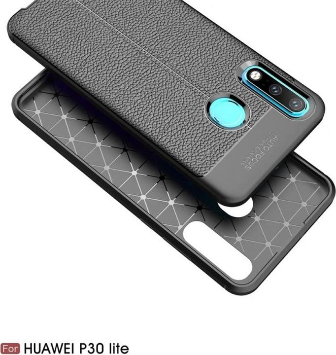 Actual product image Screenguard Huawei P30 Lite Sleeve Leather Design TPU Cover (Huawei P30 Lite)