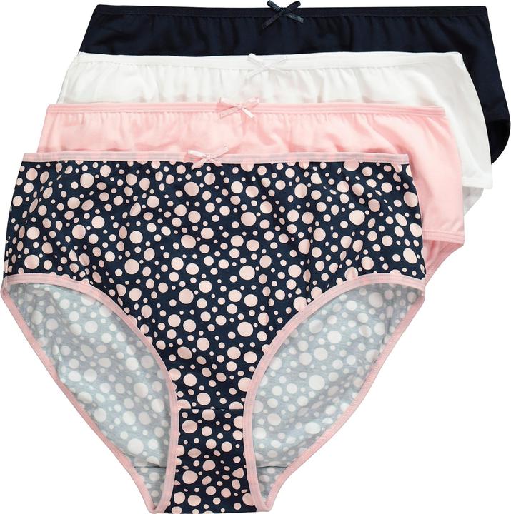 Ulla Popken Midislips, 4er-Pack, Punkte/Farben (60)