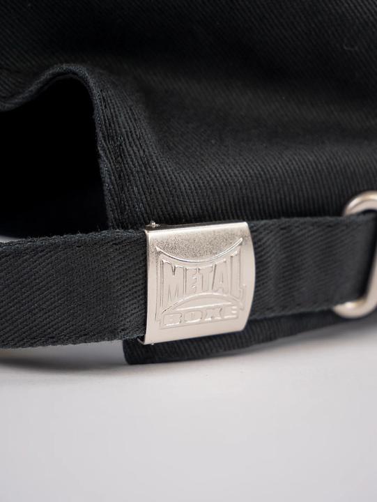 Actual product image Metal Boxe Baseball cap with embroidered logo (One size)