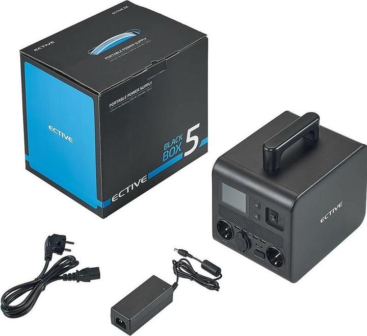 Actual product image Ective BlackBox 5 Lithium Powerstation 500W 512Wh Battery with USB 12V 230V Camping (512 Wh, 8.50 kg)