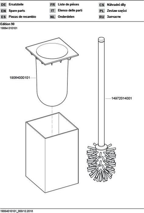 Actual product image Keuco Edition 90 toilet brush set