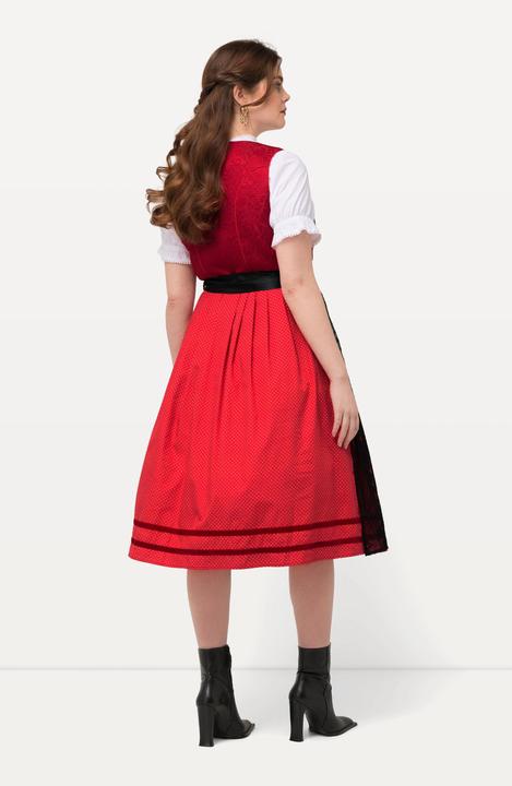 Produktbild Ulla Popken Dirndl, Spitzenschürze, Carree-Ausschnitt, ärmellos (50)