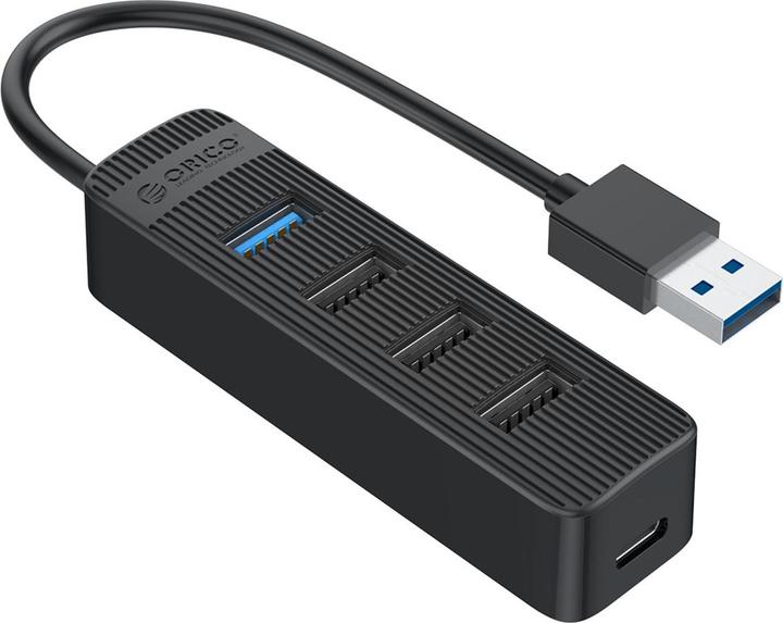 Orico Converter TWU32-4A USB-A 3.1 hub / 1x USB-A 3.1 + 3x USB-A 2.0 + USB-C 5V/3A - black (USB-A, 4 ports)