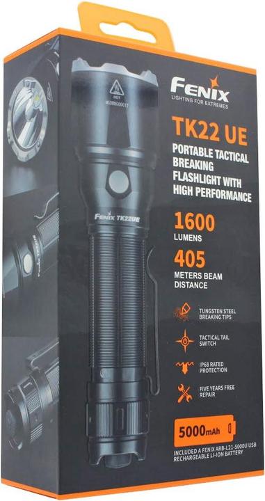 Fenix Flashlight TK22UE LED incl. battery with USB-C charging port (1600 lm)