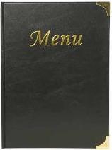 Produktbild Securit Menu Kortholder A4 Basic viser 4 A4 sider PVC omslag. Sort,10 stk/krt