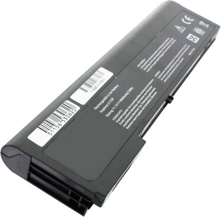 Actual product image HP Battery EliteBook 2170p Battery 670953-851, 670954-851, H4A44AA, HSTNN-W90C, HSTNN-YB3L, HSTNN-YB3M (6 Cells, 3700 mAh)