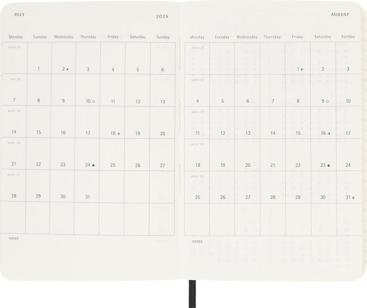 Productafbeelding Moleskine Weekkalender (A6, Pocket, Engels)