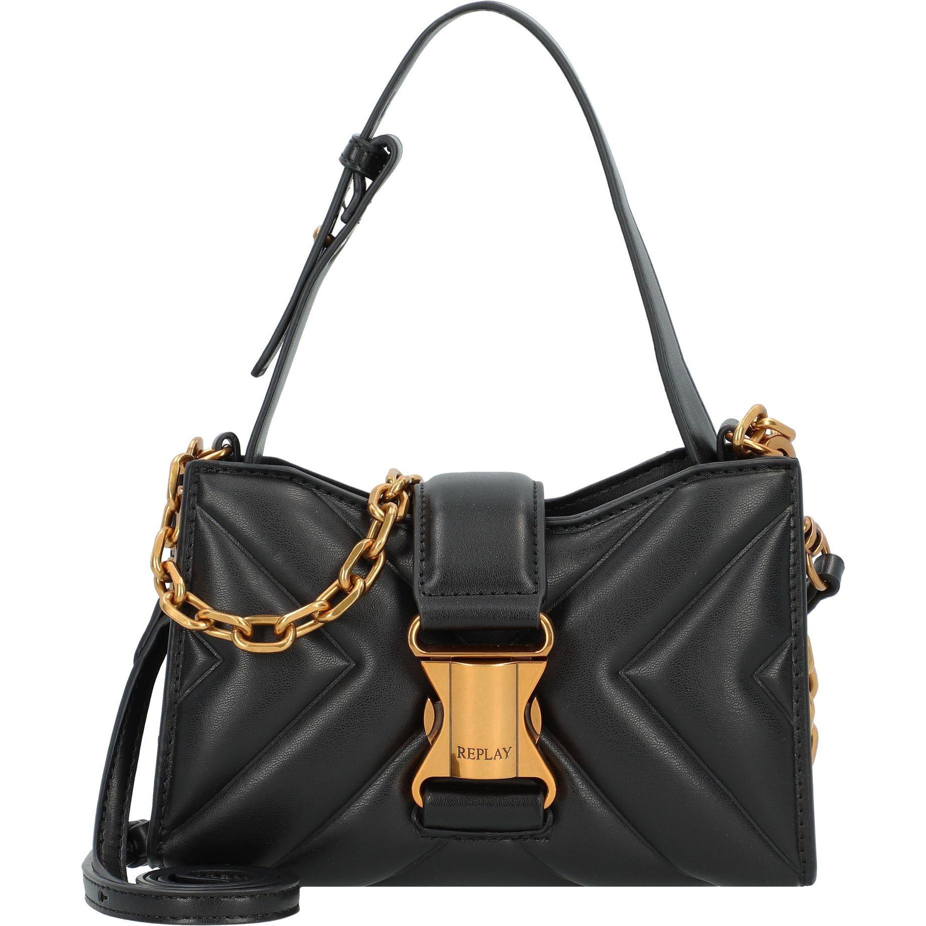 Replay, Handtasche, Handtasche 19 cm, Schwarz