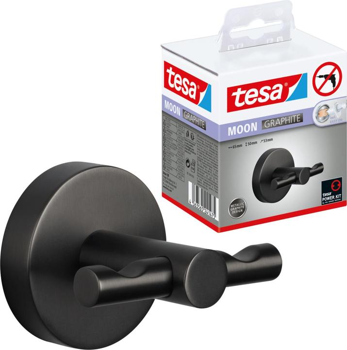 Produktbild tesa ® MOON Bademantelhaken in Graphite