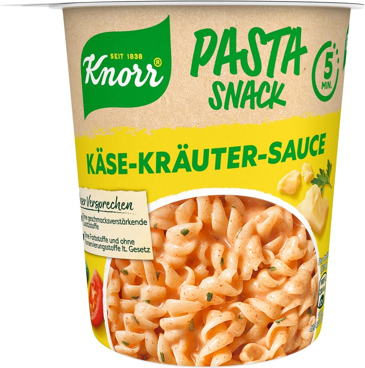 Produktbild Knorr Pasta Snack in Käse-Kräuter-Sauce Becher (59 g)