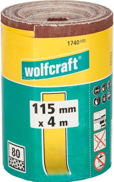 Actual product image wolfcraft 1 adhesive sandpaper roll, K80, 4mx115mm (80)