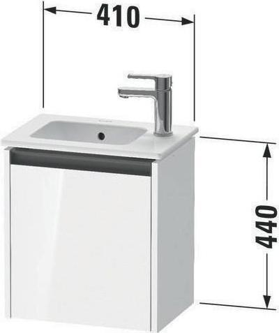 Produktbild Duravit Waschtischunterbau Ketho.2 410x440x292mm Türansch links weiss matt (41 x 29 x 44 cm)