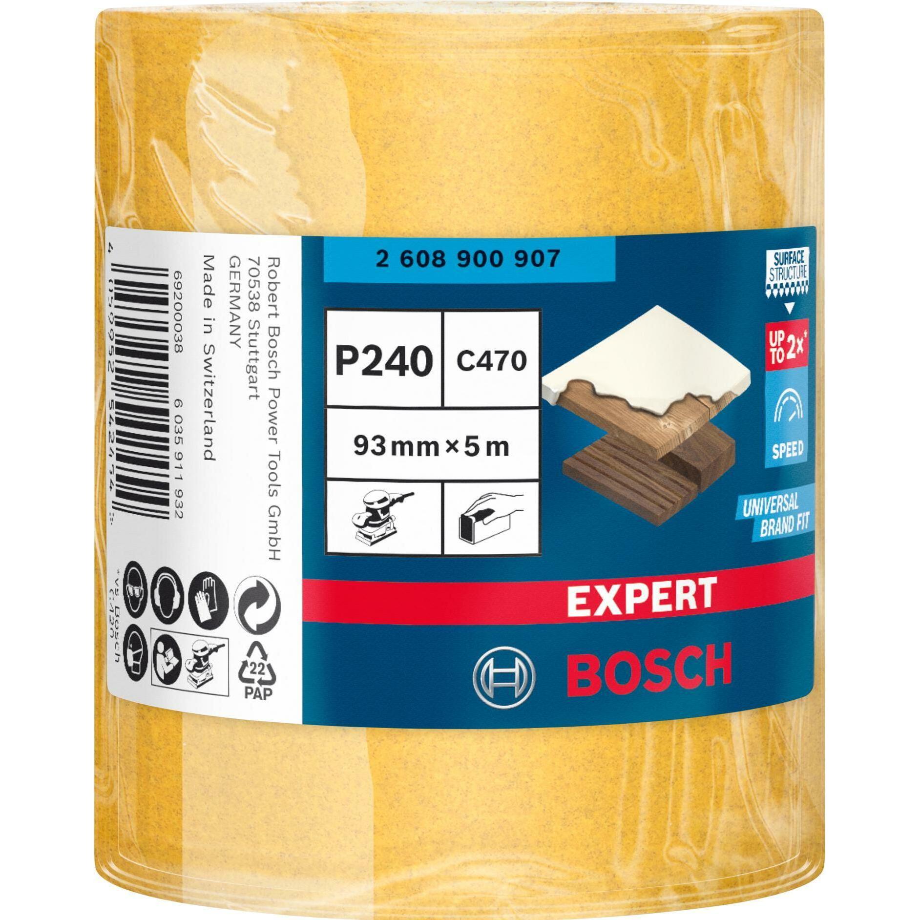 Thumbnail - Bosch Professional Zubehör, Schleifmittel, EXPERT C470 Schleifpapierrolle zum Handschleifen, 93 mm, 5 m, G 240 (240)