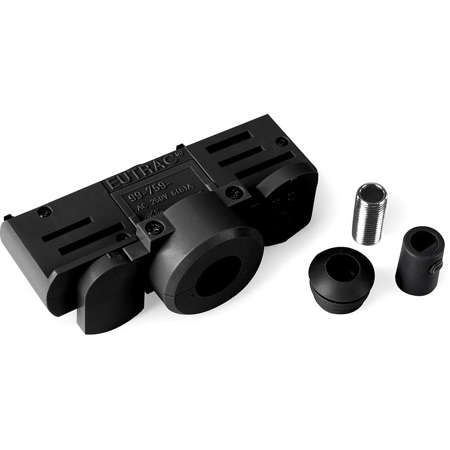 Ledxon, Zubehör Beleuchtung, PL1 Zubehör Eutrac Adapter HV 3-Phasen Schiene schwarz für M20, M30, M40