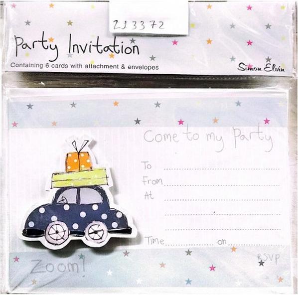 Produktbild Simon Elvin Einladungen Zoom! Come To My Party 6erPack Karton (6 Stk.)