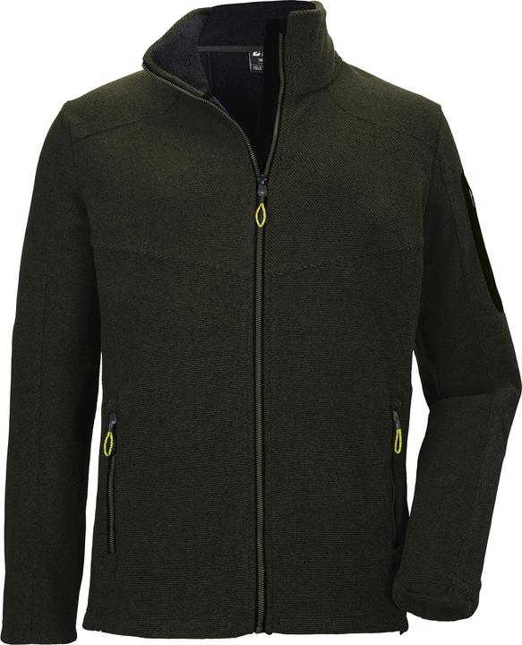 Actual product image Killtec KILAH men's knitted fleece jacket with stand-up collar KOW 28 MN KNTFLC JCKT, dark olive, M, 38631-0 (M)