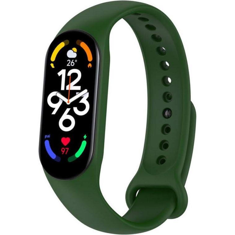 Thumbnail - Strap-it Silikonarmband (Silikon, Mi Band 7), Uhrenarmband, Grün