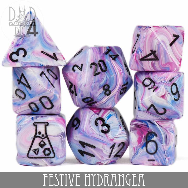 Immagine prodotto DnD Dice Festive Hydrangea 8 Dice Set