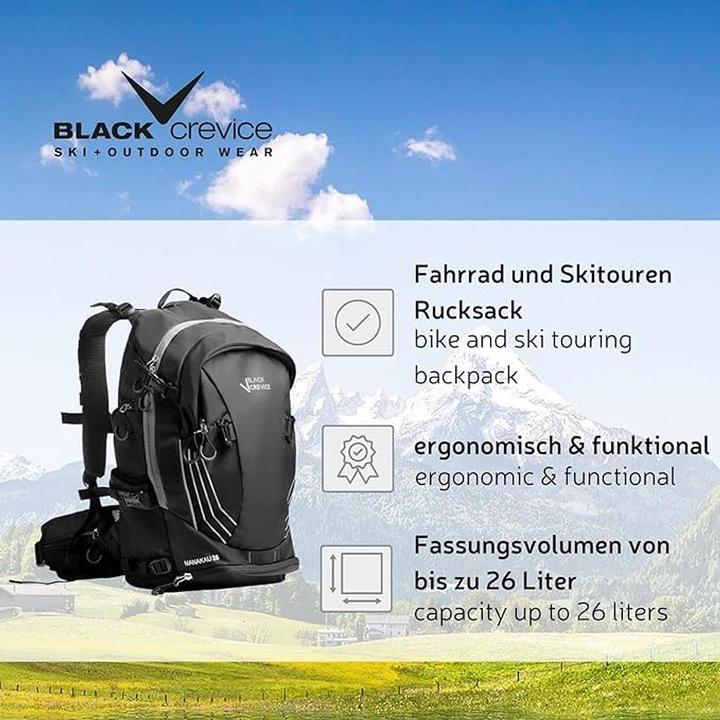 Actual product image Black Crevice Bike & ski touring backpack MANAKAU (26 l)