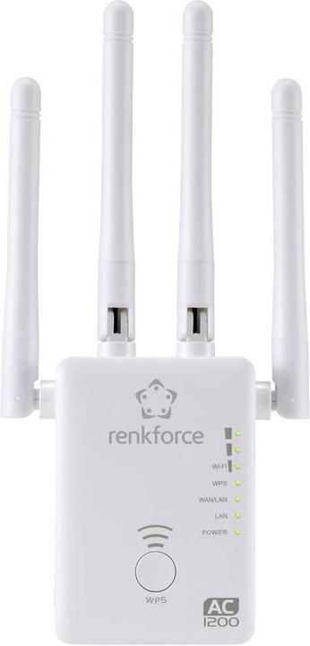 Renkforce AC Dualband WLANRouter/Repeater/AP (867 Mbit/s, 300 Mbit/s)