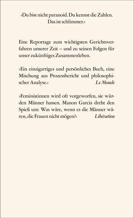 Produktbild Mit Männern leben (Deutsch, Manon Garcia, 2025)