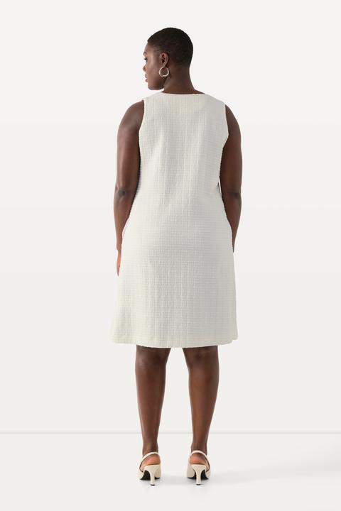 Produktbild Ulla Popken Bouclé-Kleid, A-Linie, V-Ausschnitt, ärmellos, Taschen (42, 44)