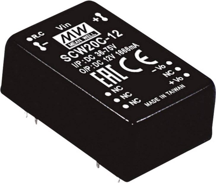 Produktbild MeanWell DC/DCWandlerModule Serie SCW20 DIP/DIL Case Single Output 1 geregelt