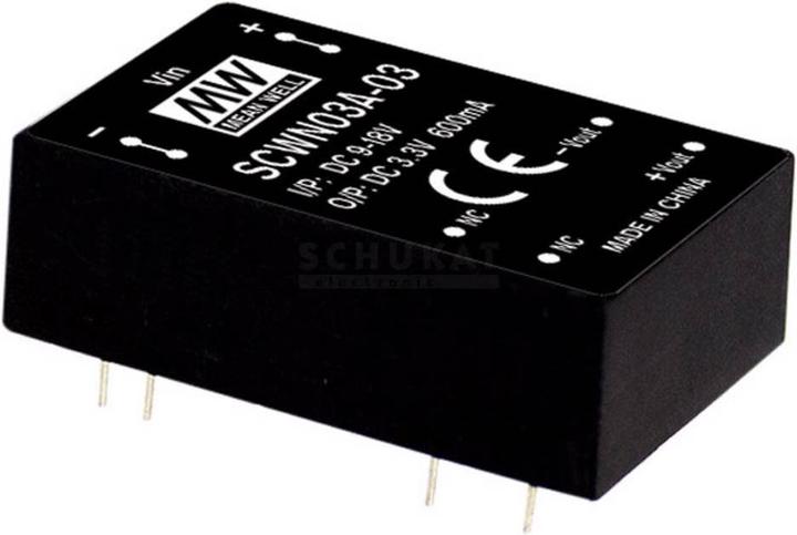 Actual product image MeanWell DC/DC Converter Modules SCWN03 Series DIP/DIL24 Case Single Output 1 regulated