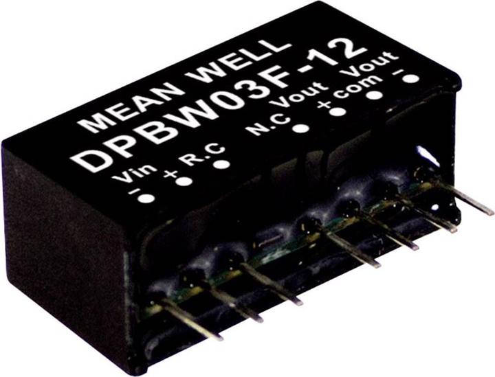 Image du produit MeanWell Modules de conversion DC/DC série DPBW03 SIP/SIL8 Case Dual Output 1 régulé