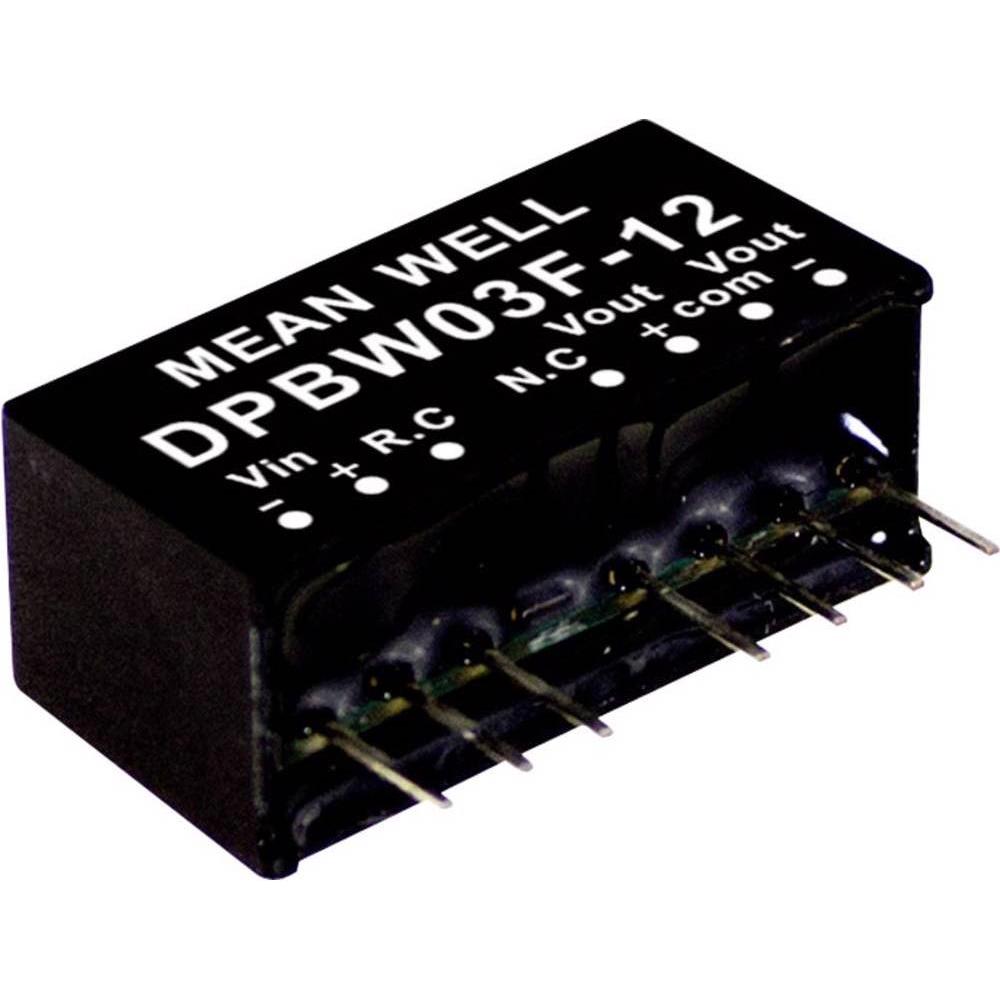 MeanWell, Spannungswandler, DC/DCWandlerModule Serie DPBW03 SIP/SIL8 Case Dual Output 1 geregelt