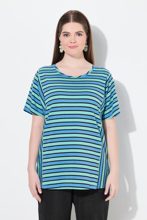 Actual product image Ulla Popken Eco Cotton Mixed Stripe Short Sleeve Tee (42, 44)