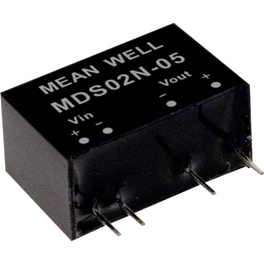 MeanWell, Spannungswandler, DC/DCWandlerModule Serie MDS02 SIP/SIL7 Case Single Output 1 ungeregelt Medical
