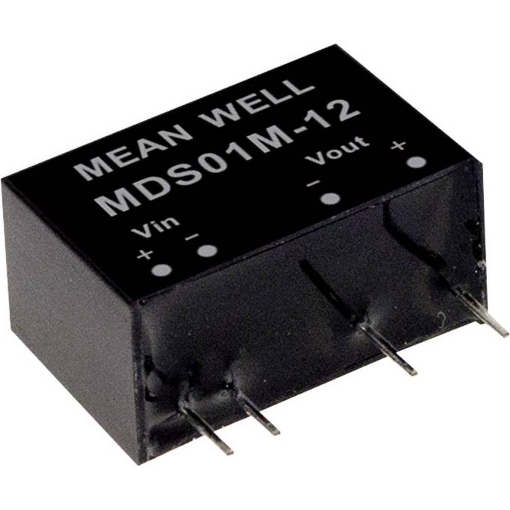 MeanWell, Spannungswandler, DC/DCWandlerModule Serie MDS01 SIP/SIL7 Case Single Output 1 ungeregelt Medical