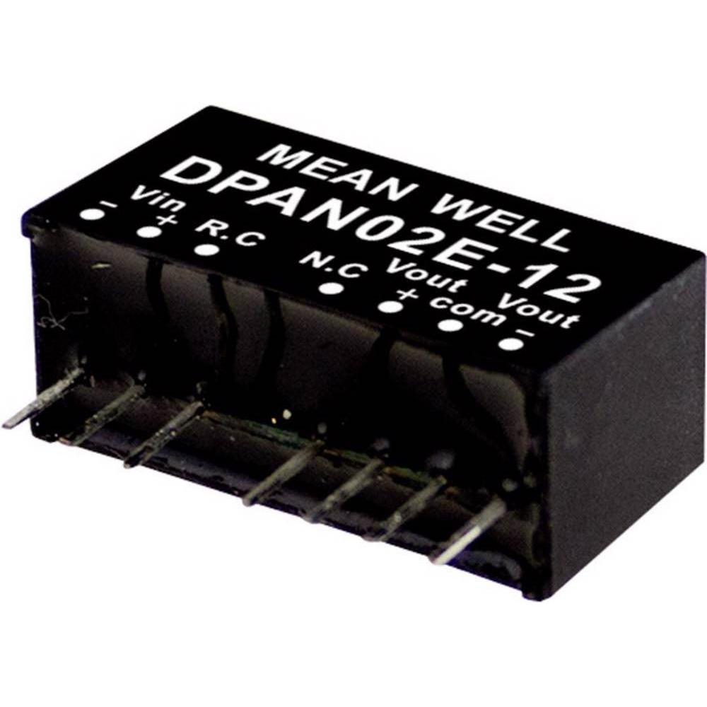 MeanWell, Spannungswandler, DC/DCWandlerModule Serie DPAN02 SIP/SIL8 Case Dual Output 1 geregelt