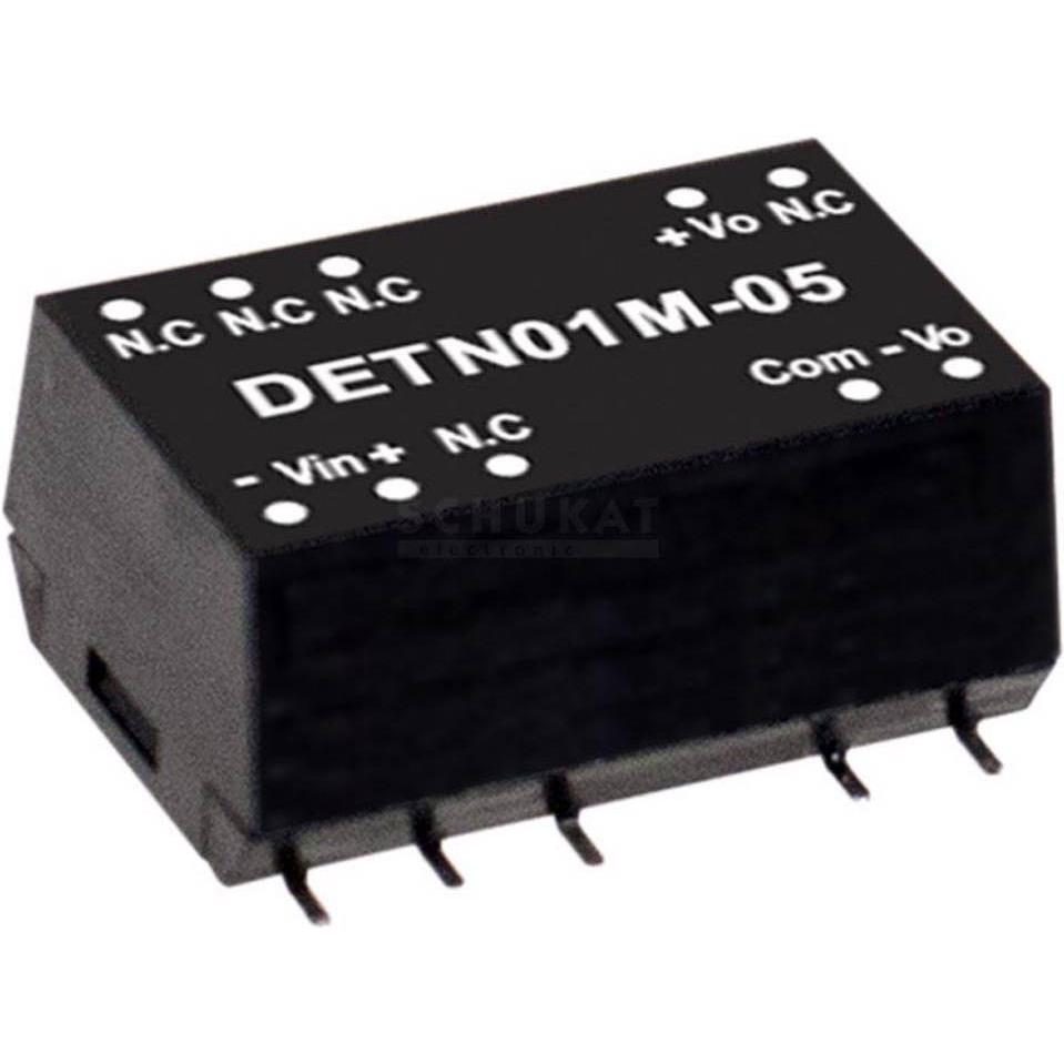 MeanWell, Spannungswandler, SMD DC/DCWandlerModule Serie DETN01 SMD Case Dual Output 1
