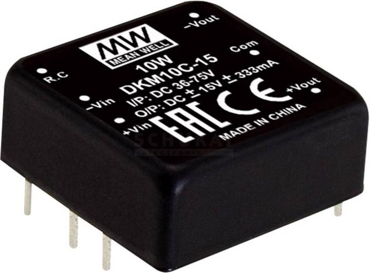 Image du produit MeanWell Modules de conversion DC/DC série DKM10 x1 Case Dual Output 1 régulé