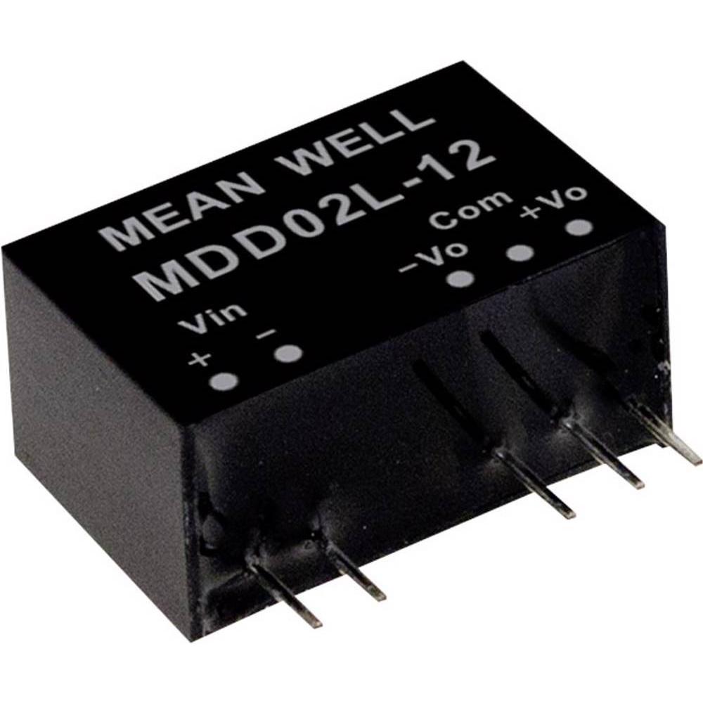 MeanWell, Spannungswandler, DC/DCWandlerModule Serie MDD02 SIP/SIL7 Case Dual Output 1 ungeregelt Medical